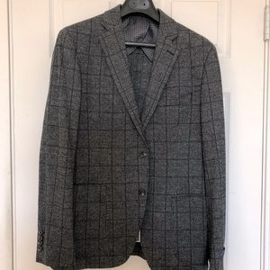 Ibiza Azure Gray Plaid Sportcoat